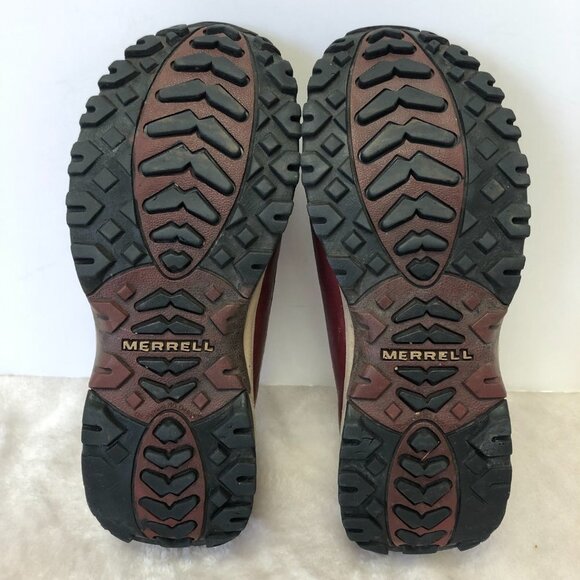 Merrell Polar Moc Red Leather Thinsulation Waterproof Slip On Loafers Size 8.5 - Picture 7 of 14